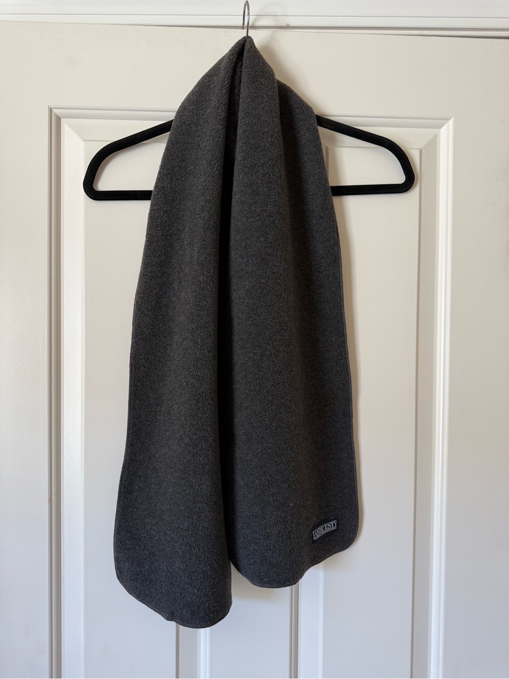 Lands End Grey Fleece Scarf